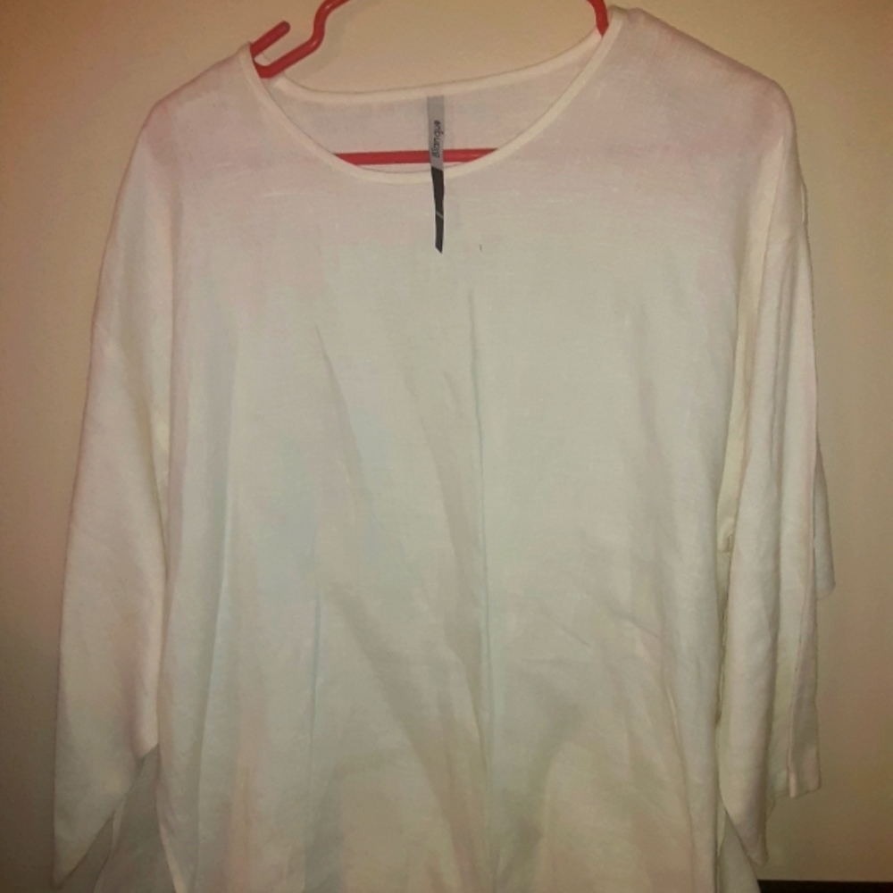Blanque white linen shirt large